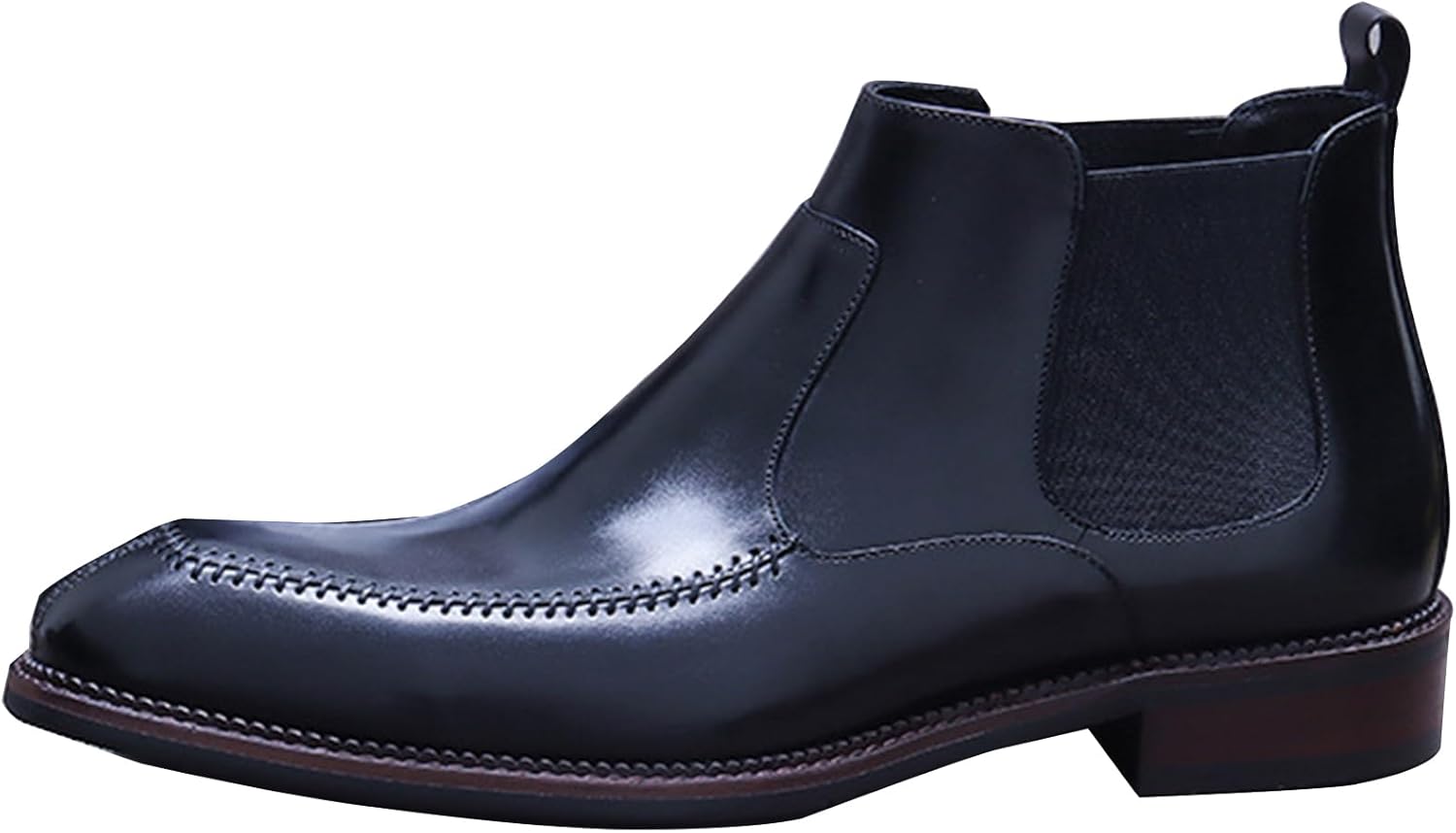 

Мужские Ботинки Челси из Натуральной Кожи, Ботильоны с Заостренным Носком, Повседневные Броуги для Формальной Вечеринки или Делового События Hlasmspe, черный