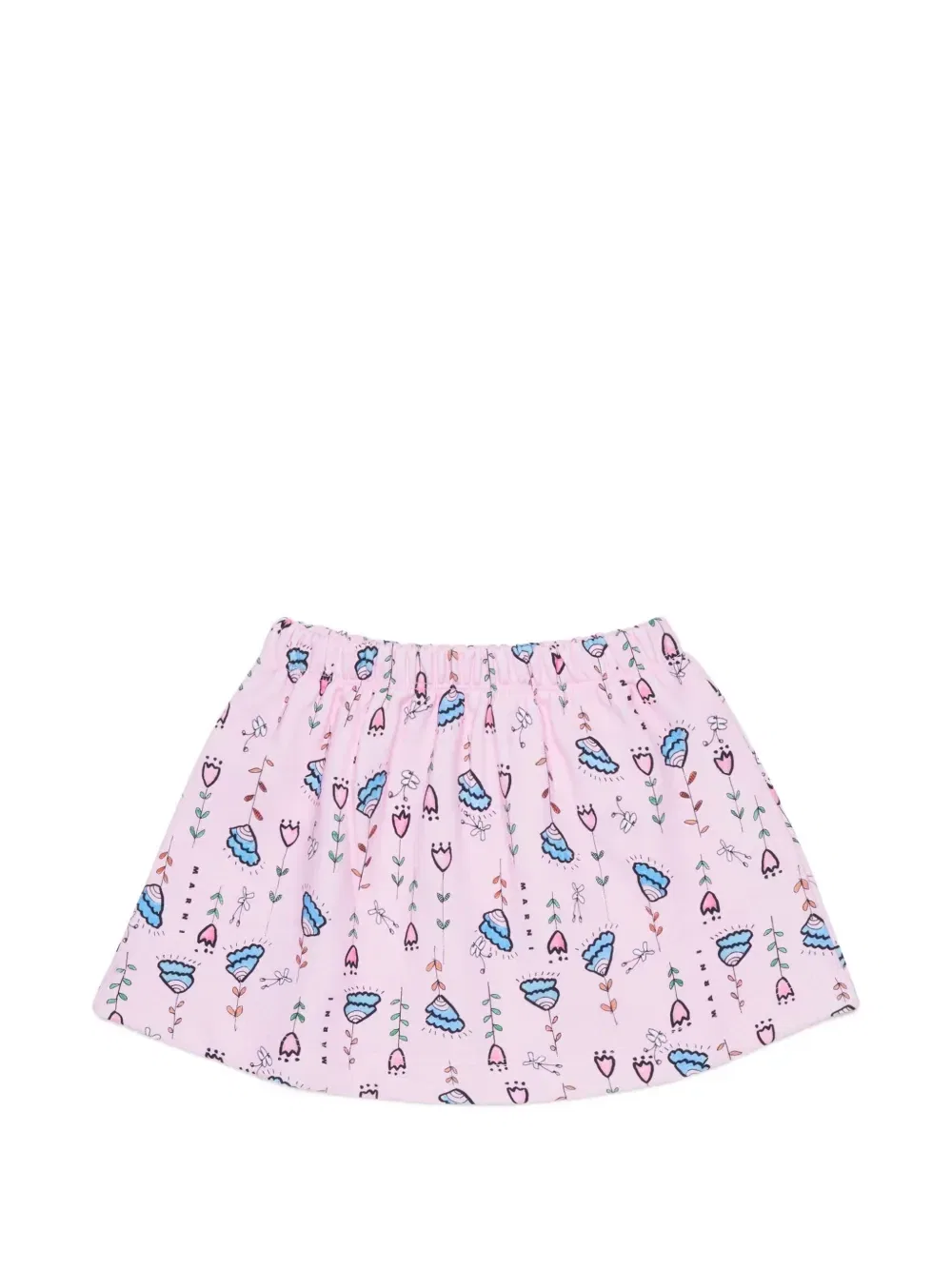 Юбка с цветочным принтом Marni Kids, розовый