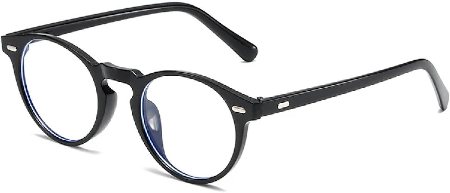 

Солнцезащитные очки с защитой от УФ-излучения UV400 для женщин и мужчин | Маленькие круглые очки в стиле панк с прозрачными заклепками и градиентным покрытием | для занятий спортом на открытом воздухе DSVIGF, Black Clear