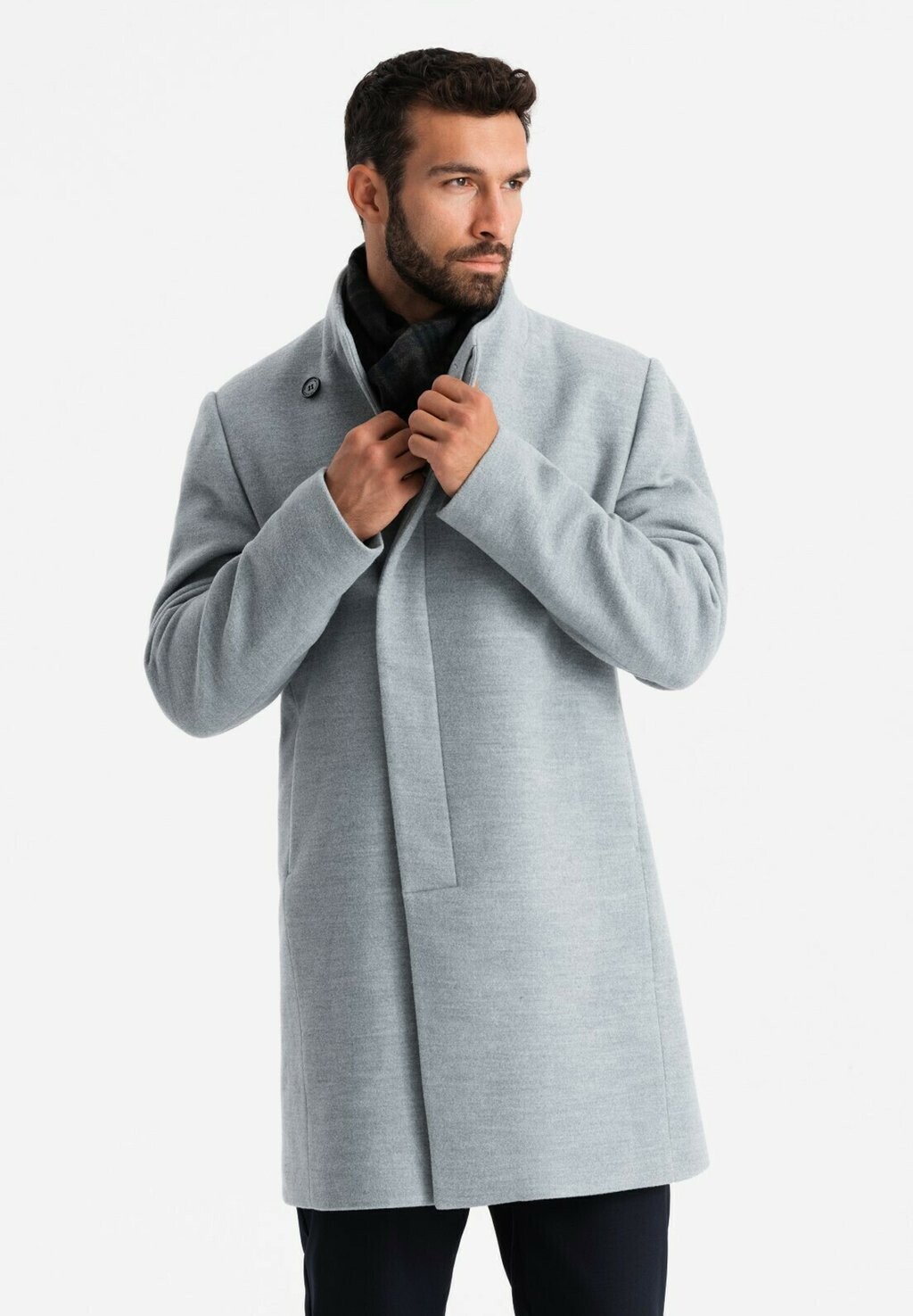 

Классическое пальто Ombre, серый