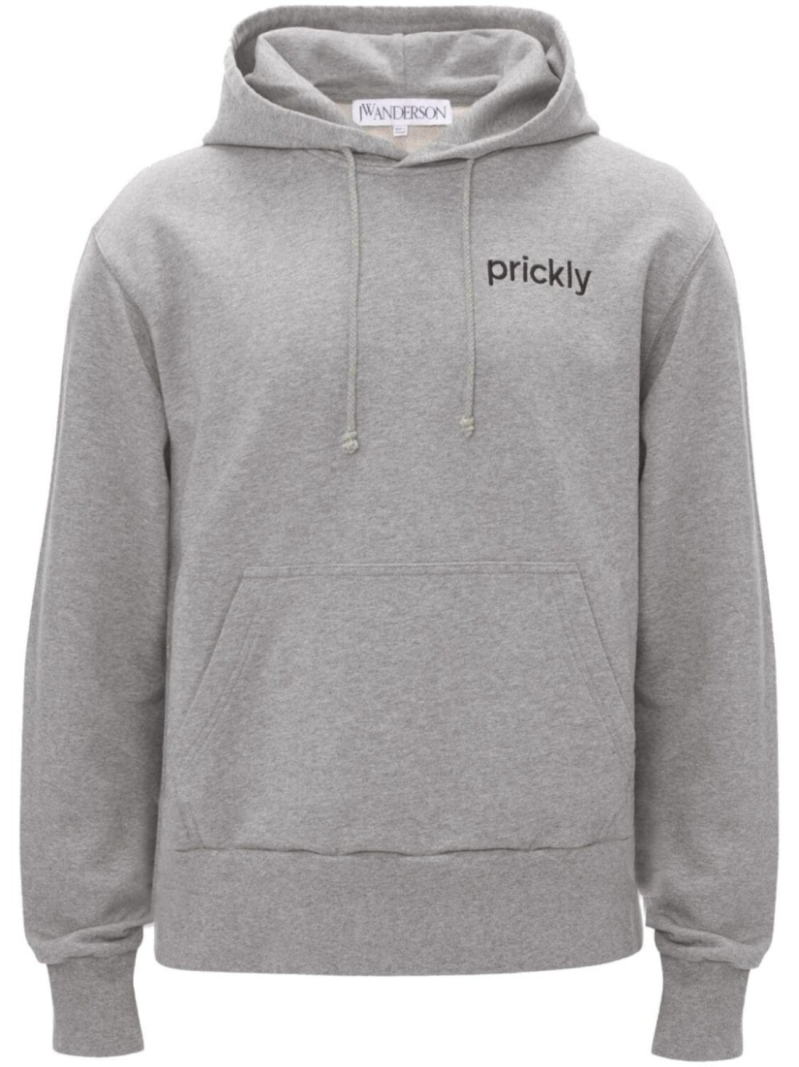 

JW Anderson худи Prickly с надписью, серый