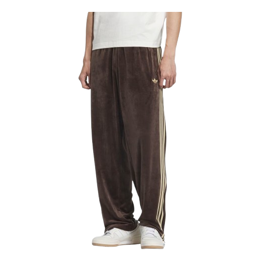 Спортивные брюки Adidas FB TP Velour Track Pants 'Dark Brown' — фото 2