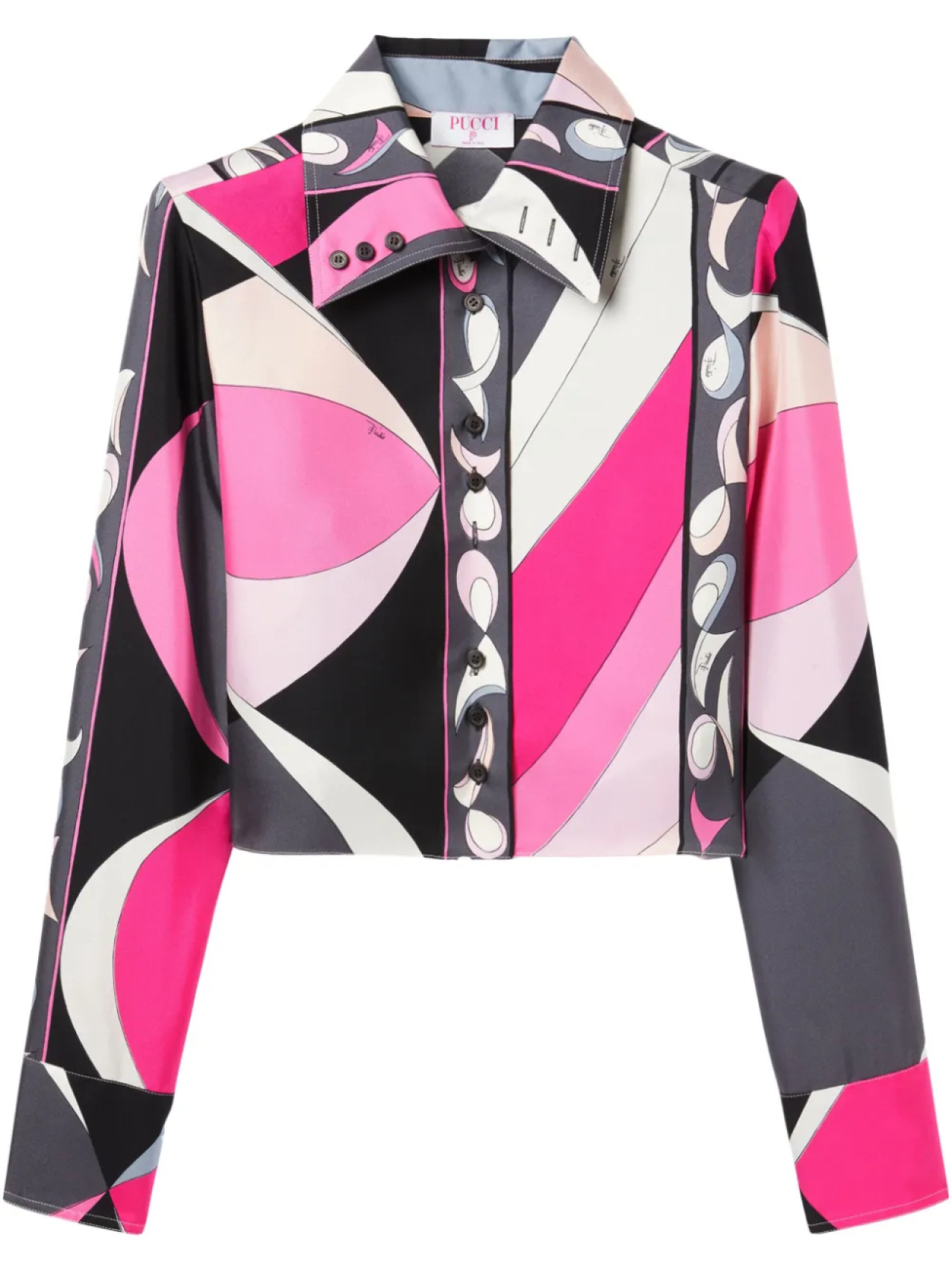 

Укороченная рубашка PUCCI Presci, черный