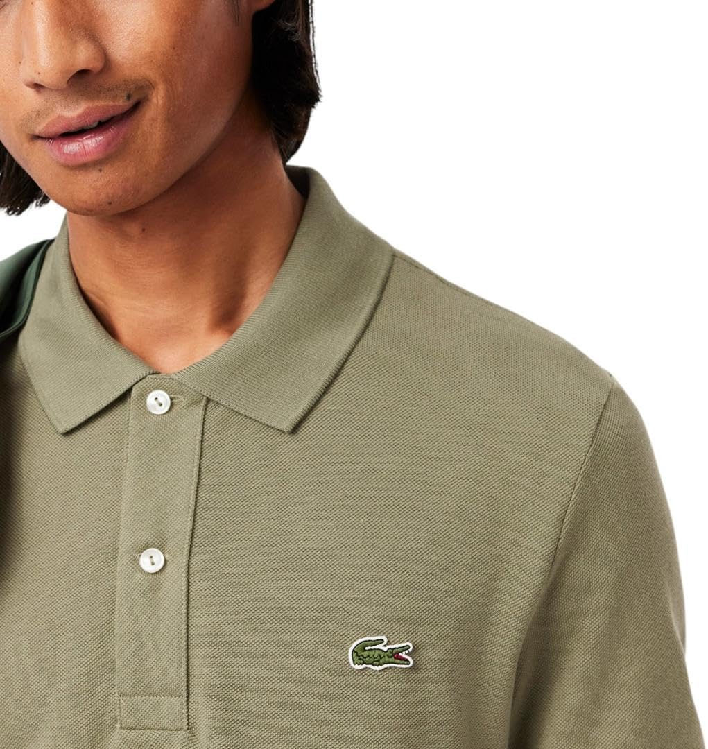 Lacoste мужская приталенная короткая рукав поло L12.12, Khaki — фото 2