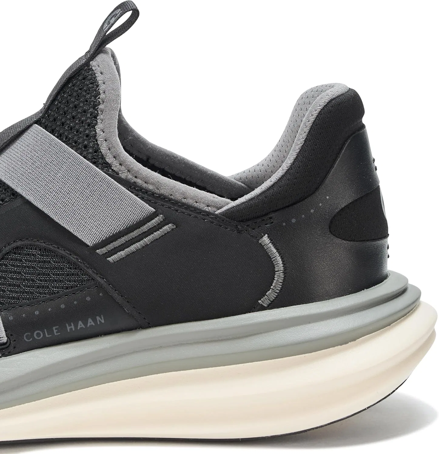 Мужские беговые кроссовки Cole Haan Original Grand Quadstar Monkstrap, Black Qiet Shade Ivory — фото 4