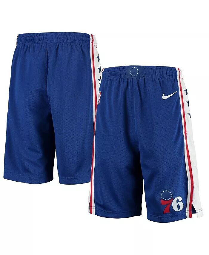 

Шорты Swingman для больших мальчиков и девочек Royal Philadelphia 76ers 2020/21 — Icon Edition Nike