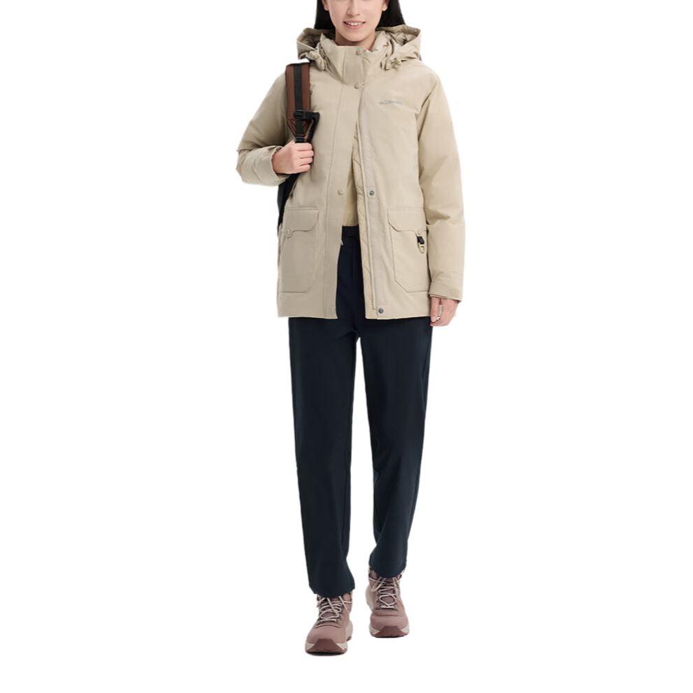 

Columbia Водонепроницаемая и теплая ветровка женская, Oat White