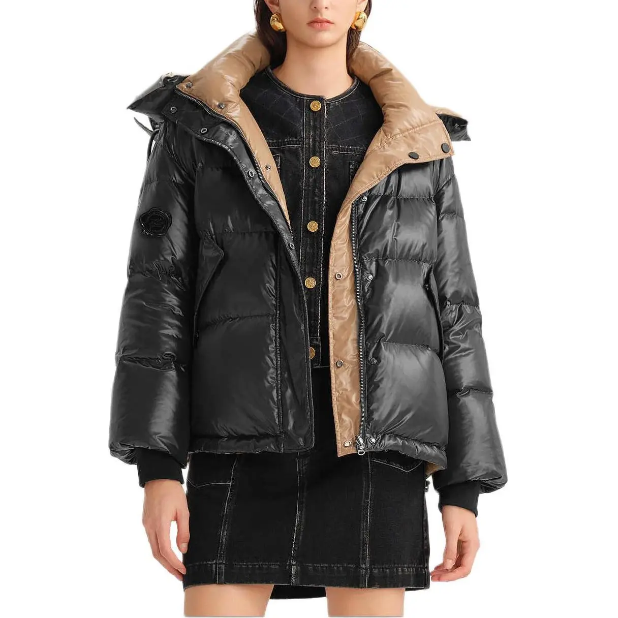 

KARL LAGERFELD / Karl Lagerfeld Jeans Пуховик KARL LAGERFELD женский черный, Black