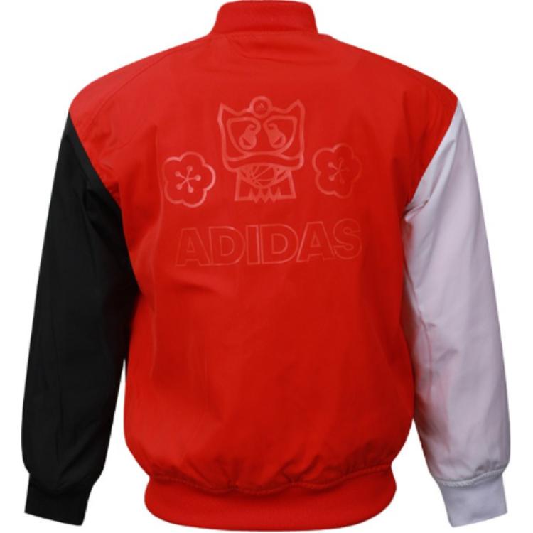 Красная детская куртка для детей от 3 до 7 лет Adidas, красный — фото 4