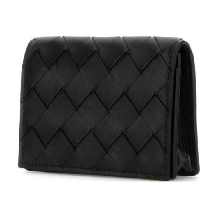 Bottega Veneta Женский картхолдер из ягненка черный — фото 3