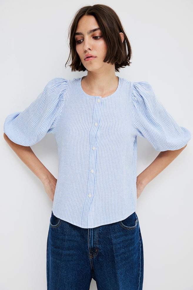 

Блузка из льняной смеси H&M, мультиколор