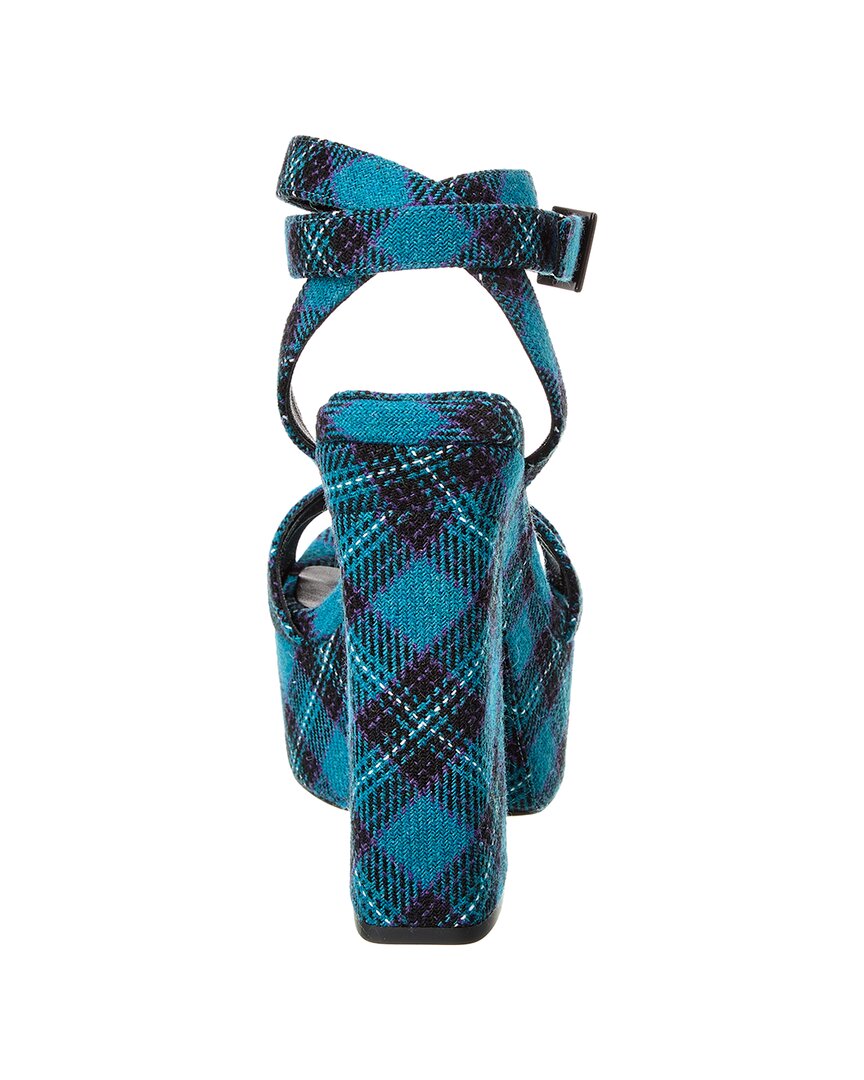 Сандалии Jimmy Choo Gaia 140 Tartan Platform, синий — фото 3