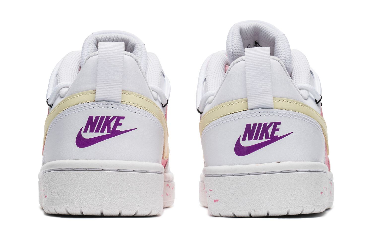 

Кроссовки Nike Court Borough Series Skateboard Shoes Women's Low-Top Pink/Yellow White