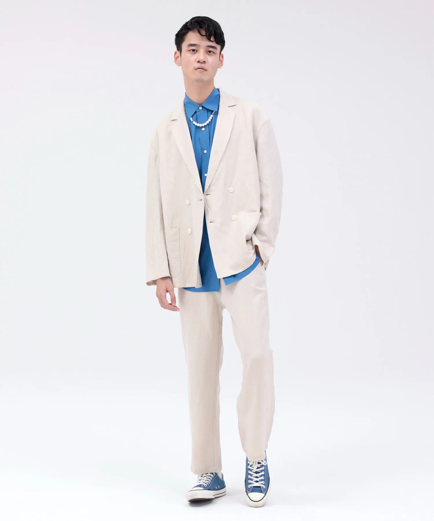 Унисекс льняные брюки ARCH & LINE LINEN/RAYON EASY PANTS коричневые — фото 4