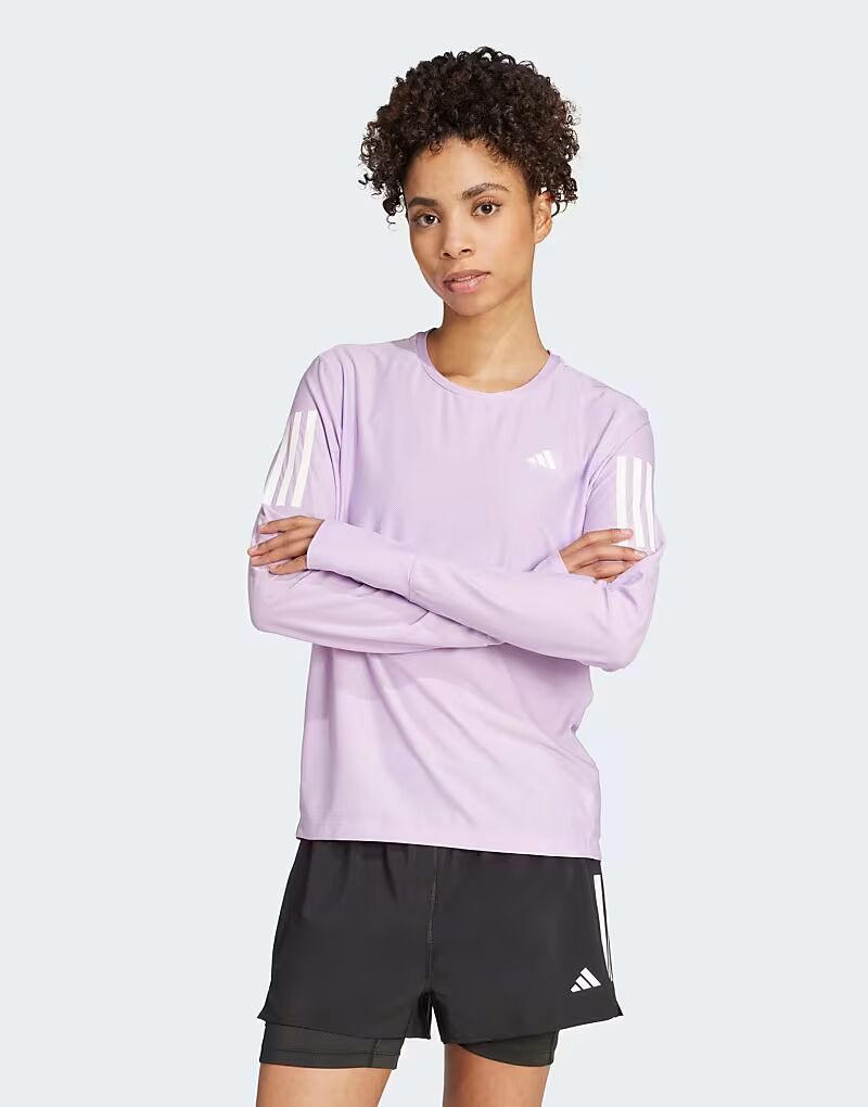 

Футболка с длинным рукавом Adidas Performance Own the Run цвета Powder Pine