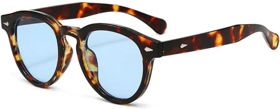 

Солнцезащитные очки с защитой UV400 | Овальные заклепки, панк, прозрачные, конфетного цвета | для женщин и мужчин, для занятий спортом на открытом воздухе и вождения LXLHWN, Leopard Blue