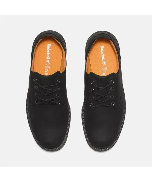Мужские водонепроницаемые туфли Timberland из нубука чёрные — фото 2