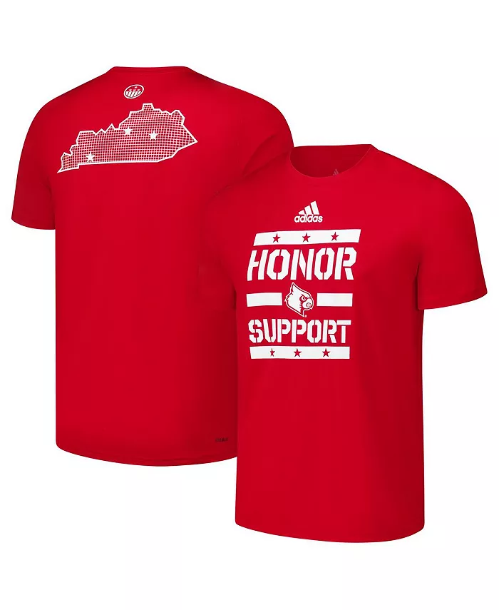 

Мужская красная футболка Louisville Cardinals Honor Support Pre-Game adidas