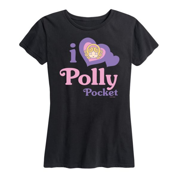 

Женская футболка с принтом "Love" Polly Pocket, черный