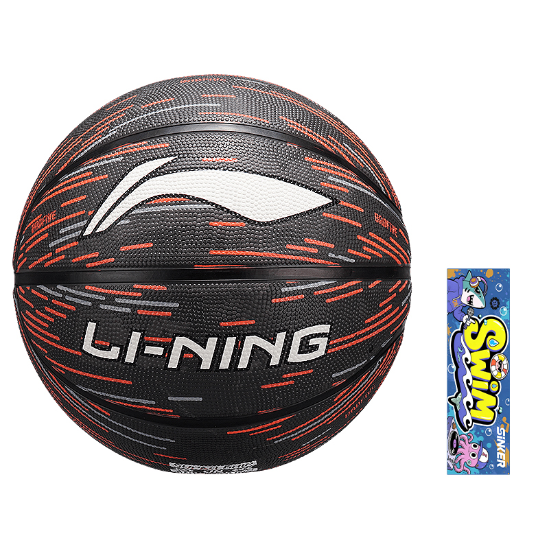 

LINING Радужная коллекция резиновый баскетбольный мяч black red размер 7 размер 5 мяч для тренировок соревнований unisex китай