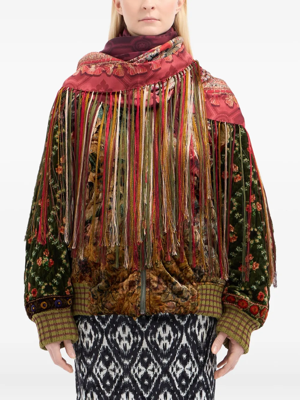 

Шарф с кистями и узором "пейсли" Pierre-Louis Mascia, коричневый