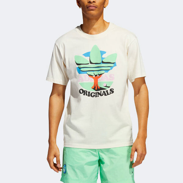 Футболка adidas originals Trefoil Tree T-shirt 'Non Dyed', цвет non dyed/multicolor — фото 2