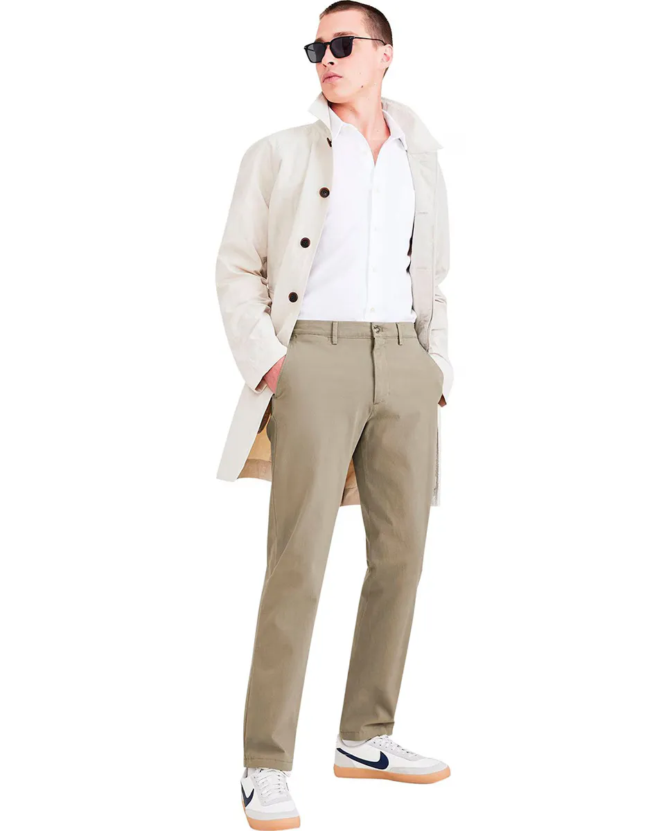 

Мужские эластичные китайские брюки Dockers, темно-зеленый