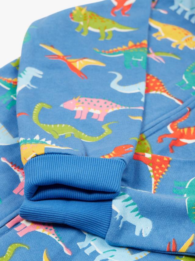 Детский комбинезон big snuggle из органического хлопка с принтом динозавра Frugi, Cobalt — фото 4