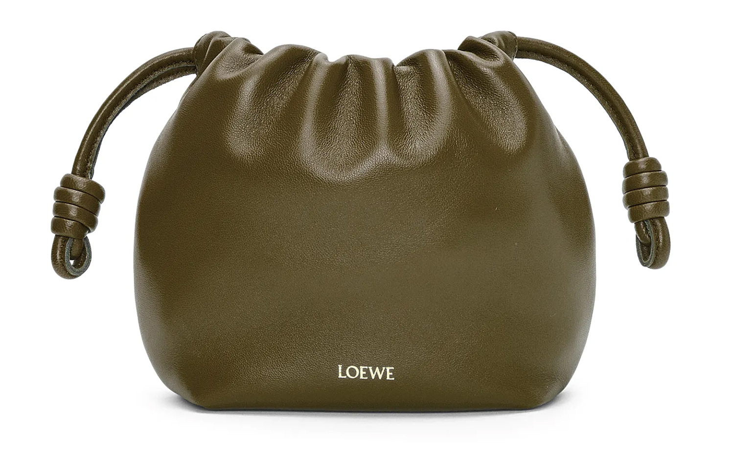 

LOEWE Фламенко Наппа Овчина Женский Мини Клатч Через Плечо С Одним Ремнем Темный Хаки