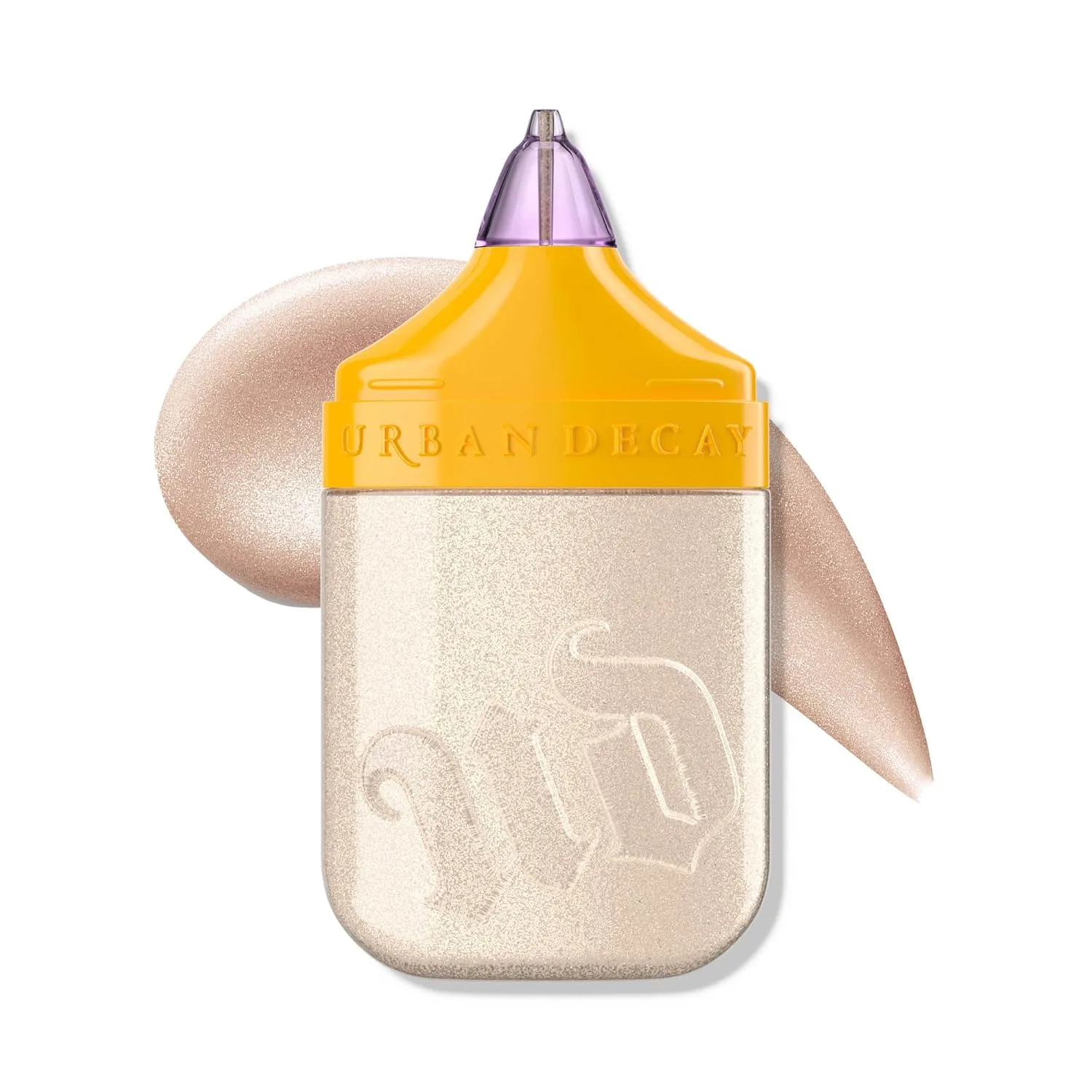 Urban Decay Face Bond Luminizer, водостойкий жидкий хайлайтер + бронзер для всего лица, глаз и тела, сияющий макияж с 3% ниацинамида, устойчивый к размазыванию и переносу - 1 жидкая унция, Silver Lake (Y2K frosted glaze)