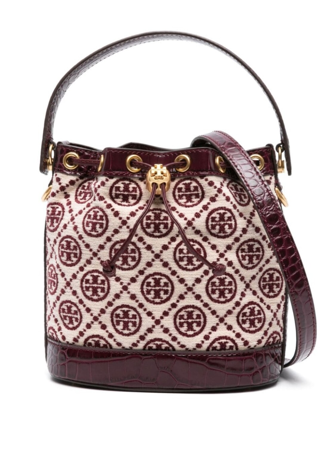 

Tory Burch сумка-ведро с монограммой, фиолетовый