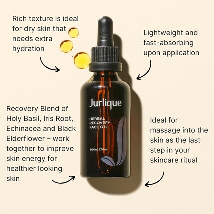 Масло для лица Jurlique — Herbal Recovery Восстанавливает сияние Заметно уменьшает морщины Интенсивное увлажнение, 50 мл — фото 3