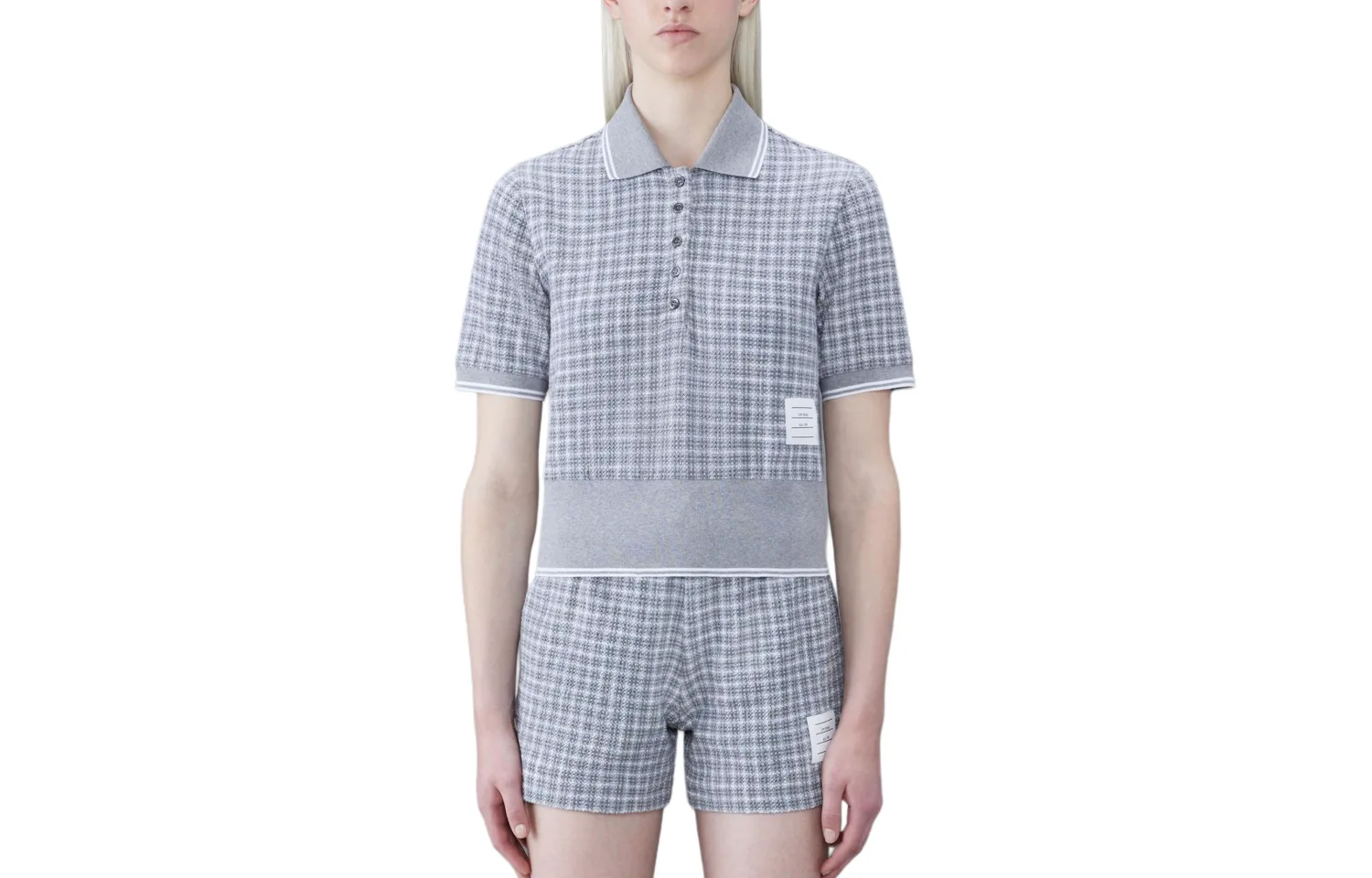 

THOM BROWNE Футболка-поло женская Gray, Коричневый, THOM BROWNE Футболка-поло женская Gray