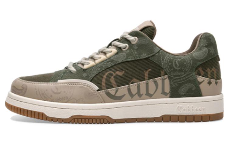 

Cabbeen Винтажные и универсальные, легкие и дышащие, низкие, модные, повседневные, кроссовки для мужчин, бежево-зеленого цвета