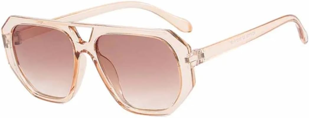 

Солнцезащитные очки с защитой UV400 | Большая оправа, двойная перемычка, цветные линзы | Для женщин и мужчин, для занятий спортом на открытом воздухе и вождения DSVIGF, Champagne Tea