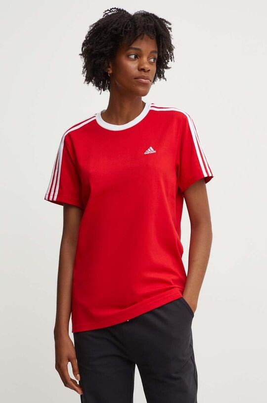 

Хлопковая футболка Essentials adidas, красный