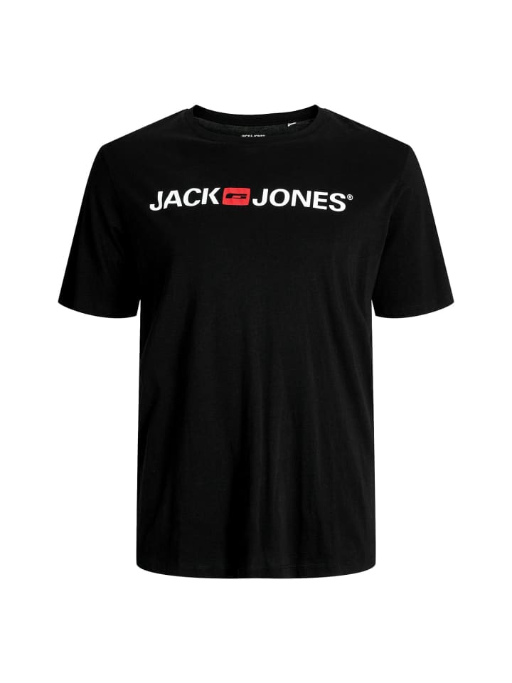 

Футболка с логотипом JJECORP, SS, круглый вырез, NOOS PLS, черный цвет Jack and Jones