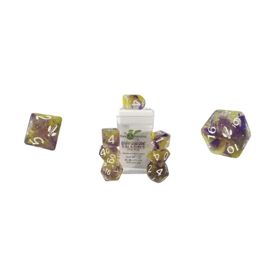 

Набор Diffusion Poly — Клятва Паладина с символами классов (7), Class & Creature Dice - Poly Sets