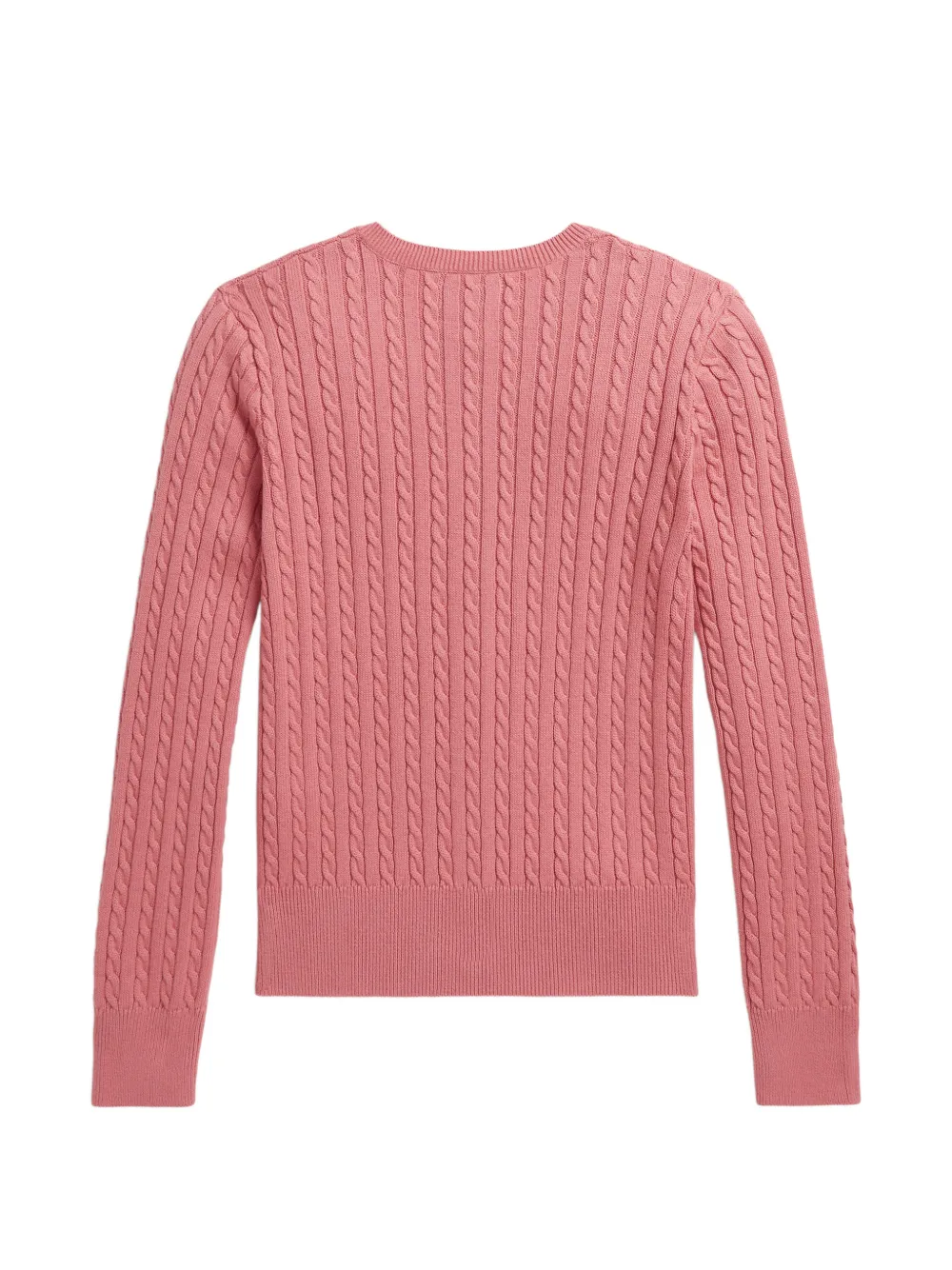 Кардиган с вышитым логотипом Polo Ralph Lauren Kids, розовый — фото 2