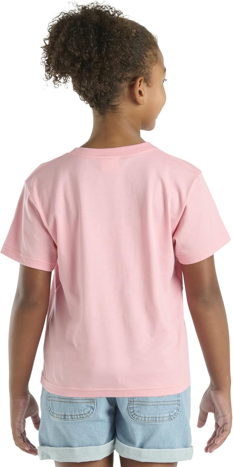 Футболка с короткими рукавами и изображением собаки Carhartt Kid CA7115 - для девочек, Light Pink — фото 2