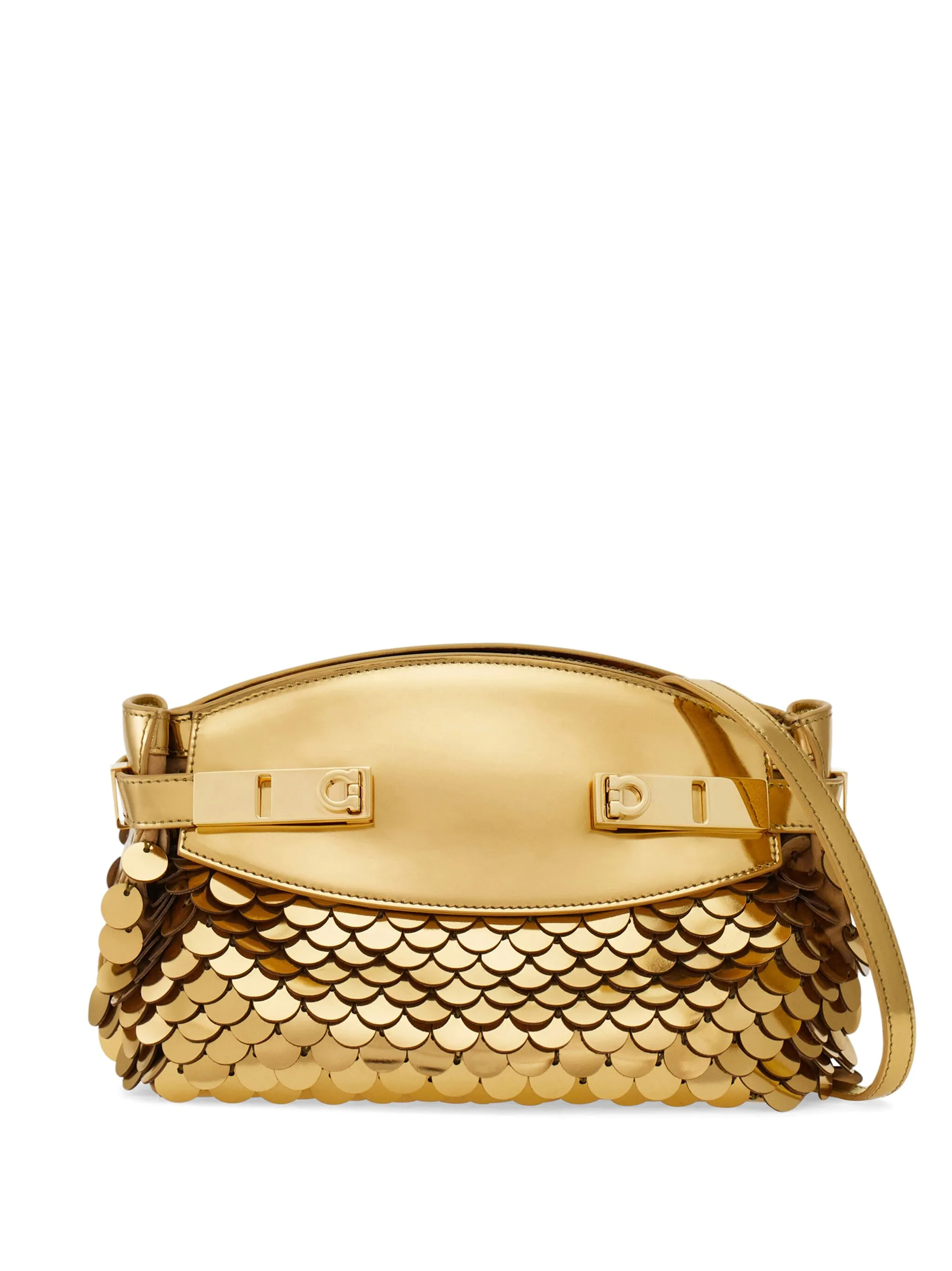 

Маленький клатч Hug Ferragamo, золотистый