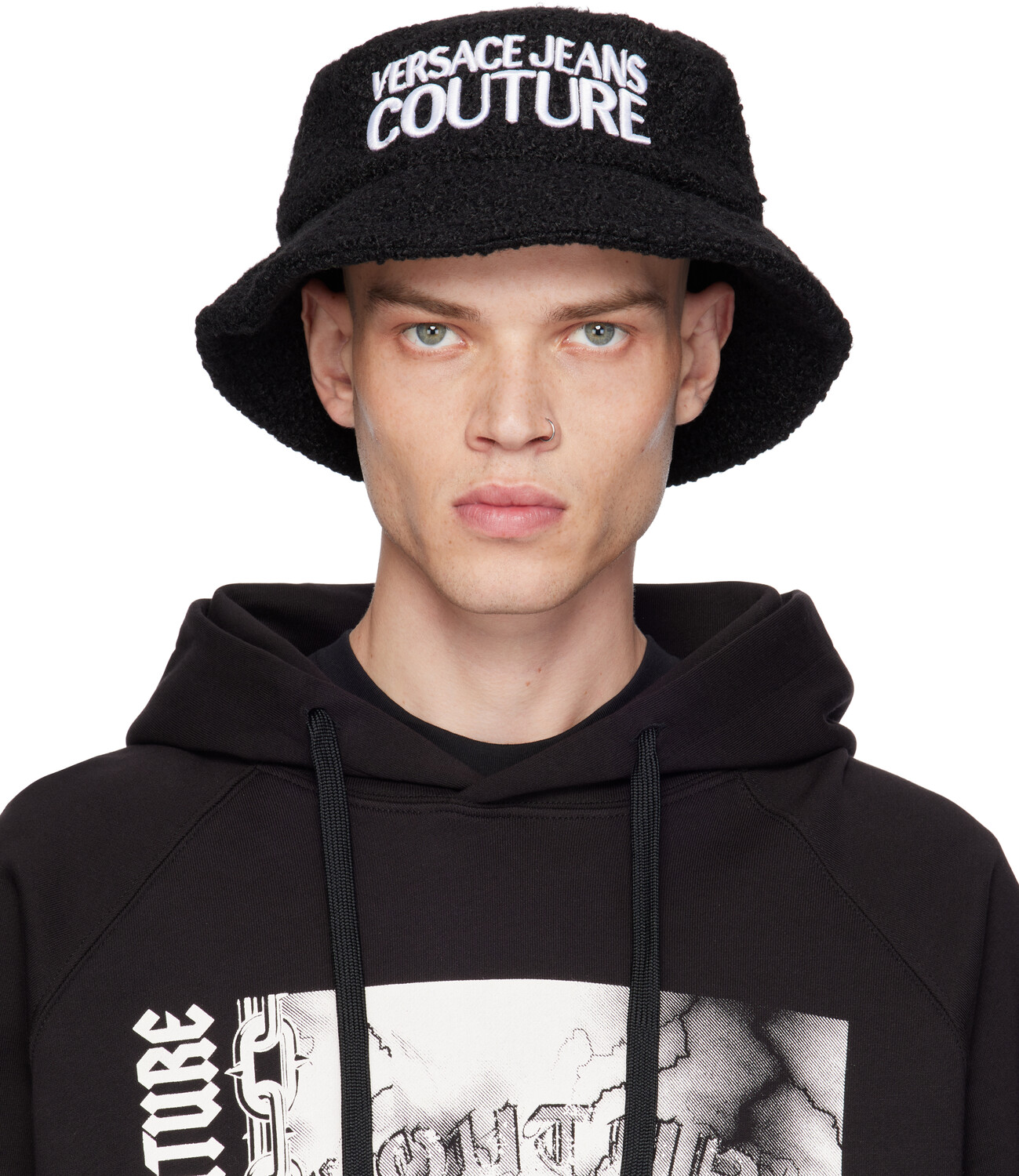

Шерстяная панама с логотипом Versace Jeans Couture
