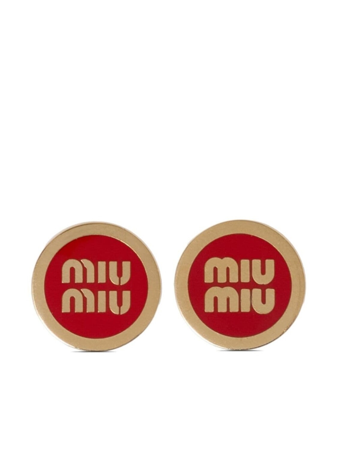 

Серьги-гвоздики с логотипом Miu Miu, золотой