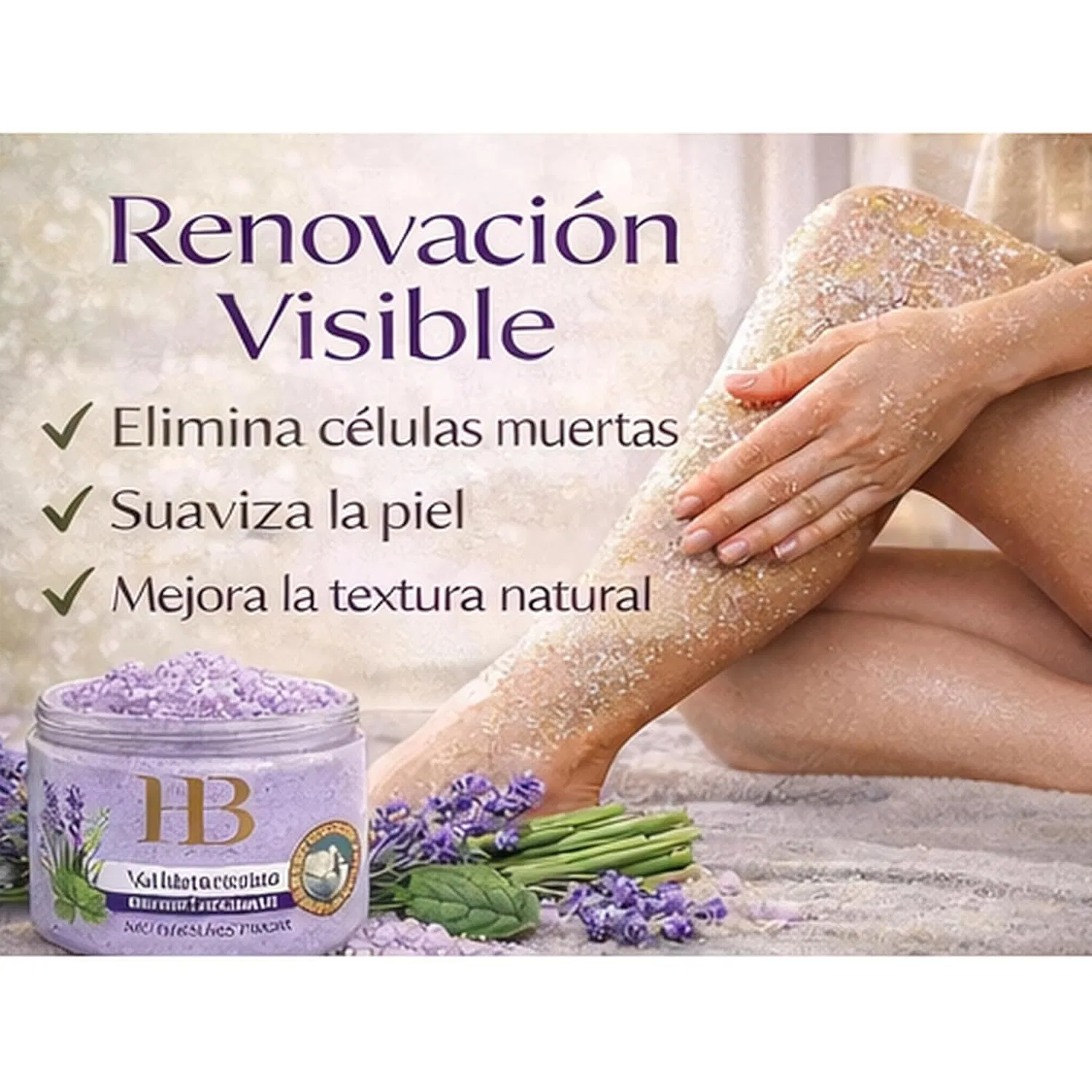 Ароматический пилинг для тела Health & Beauty Dead Sea Minerals с лавандой H & B Health & Beauty Dead Sea Minerals — фото 4