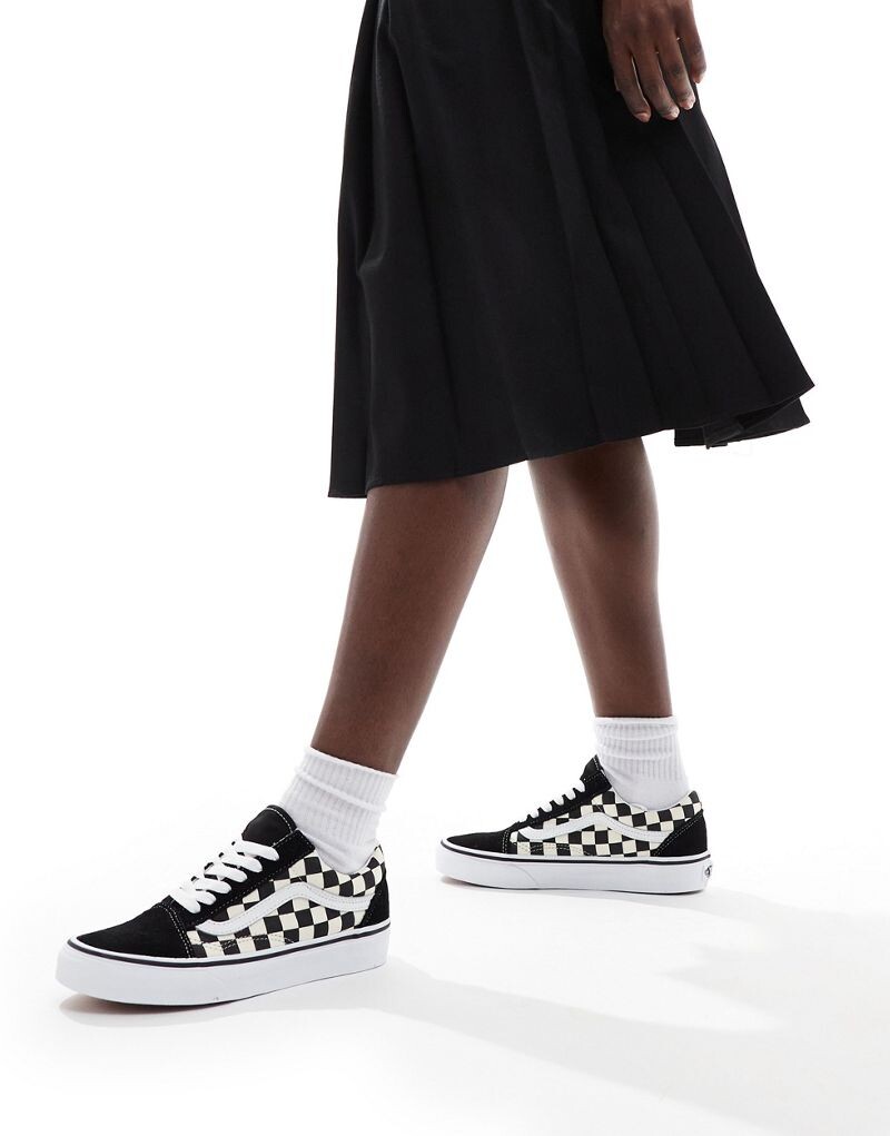 

Vans – Old Skool – Кроссовки в черно-белую клетку, Черный, Vans – Old Skool – Кроссовки в черно-белую клетку