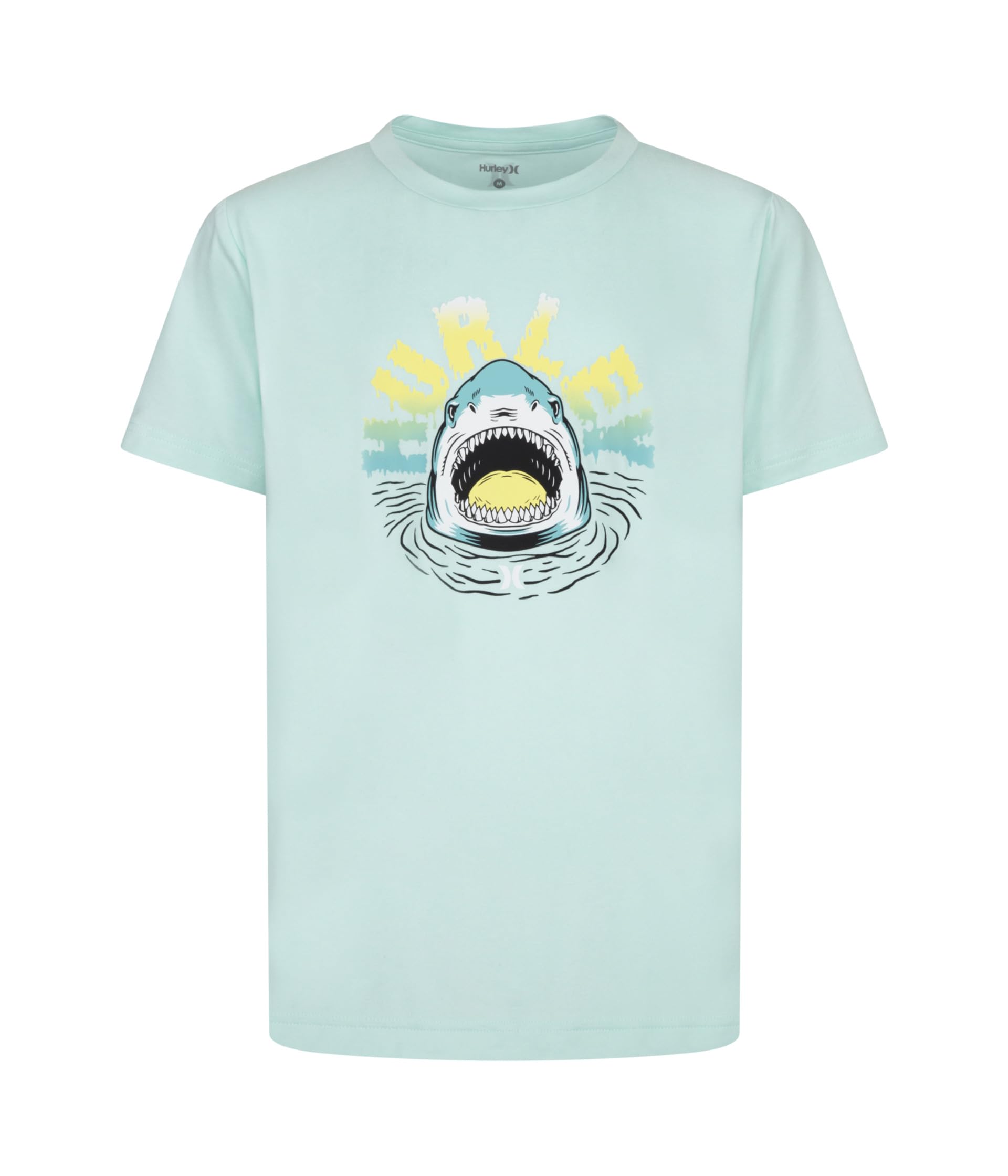 

Футболка Hurley Kids Shark Peep Graphic UPF T-Shirt, цвет Mint Candy Heather