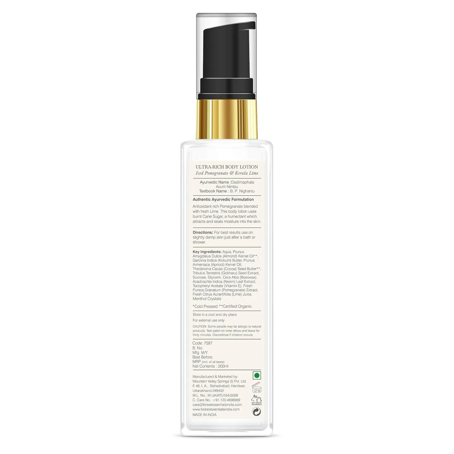 Ультранасыщенный лосьон для тела Forest Essentials Iced Pomegranate with Fresh Kerala Lime, 200 мл Forest Essentials — фото 3