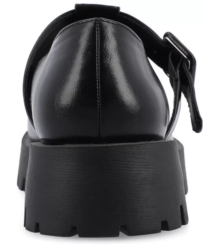 Женские туфли-лодочки Suvi Treaded Sole Mary Jane Flats Journee Collection, черный — фото 3