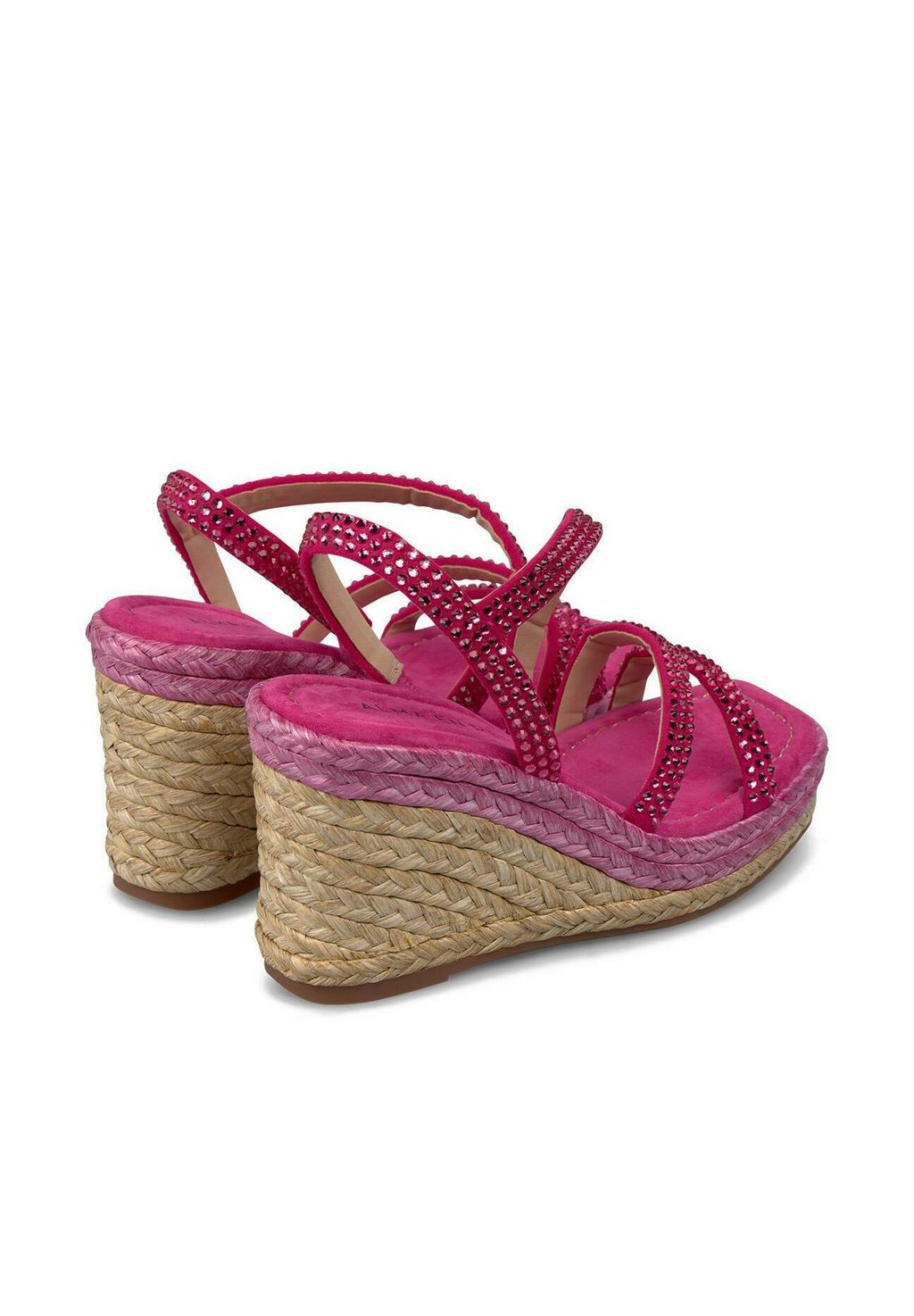Босоножки на танкетке DE Y SIN CIERRE - Espadrilles Alma en Pena, цвет Fucsia Jaspeado — фото 4