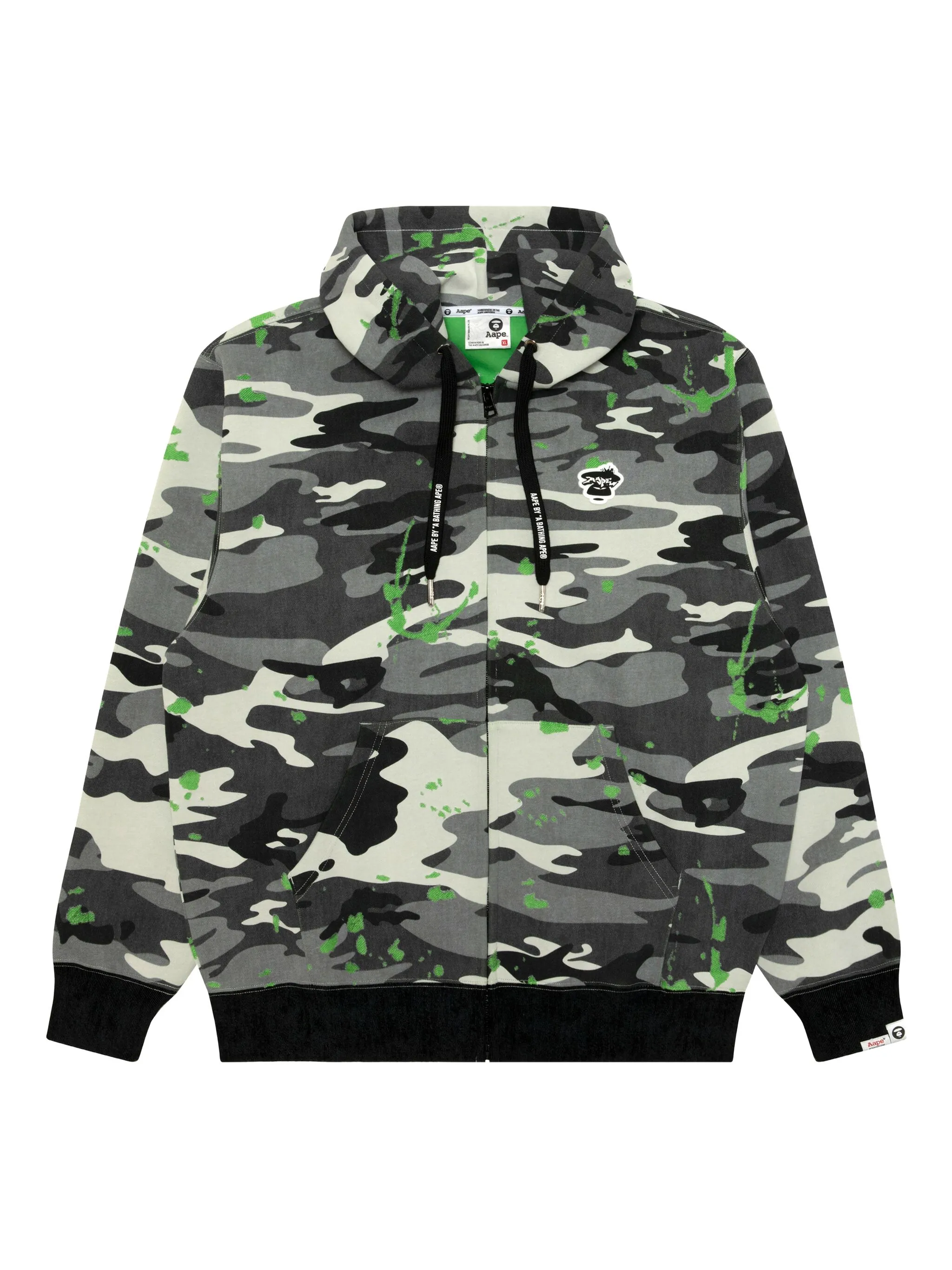 

Толстовка с камуфляжным принтом и нашивкой-логотипом Aape By A Bathing Ape, серый